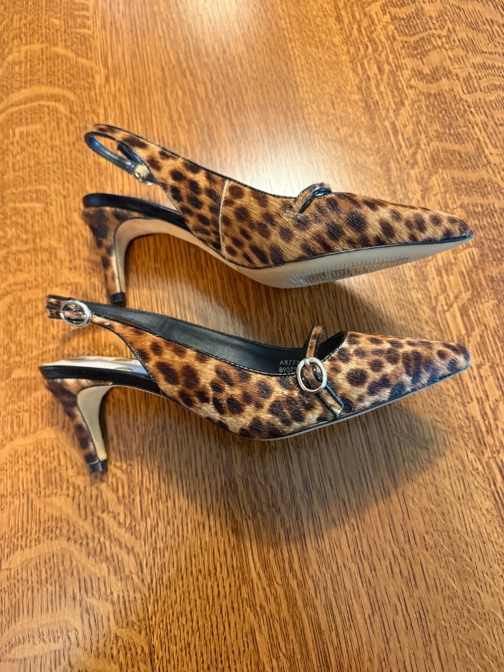 NWOT Boden Leopard Haircalf Slingback Kitten Heels EU 39 - Picture 2 of 5